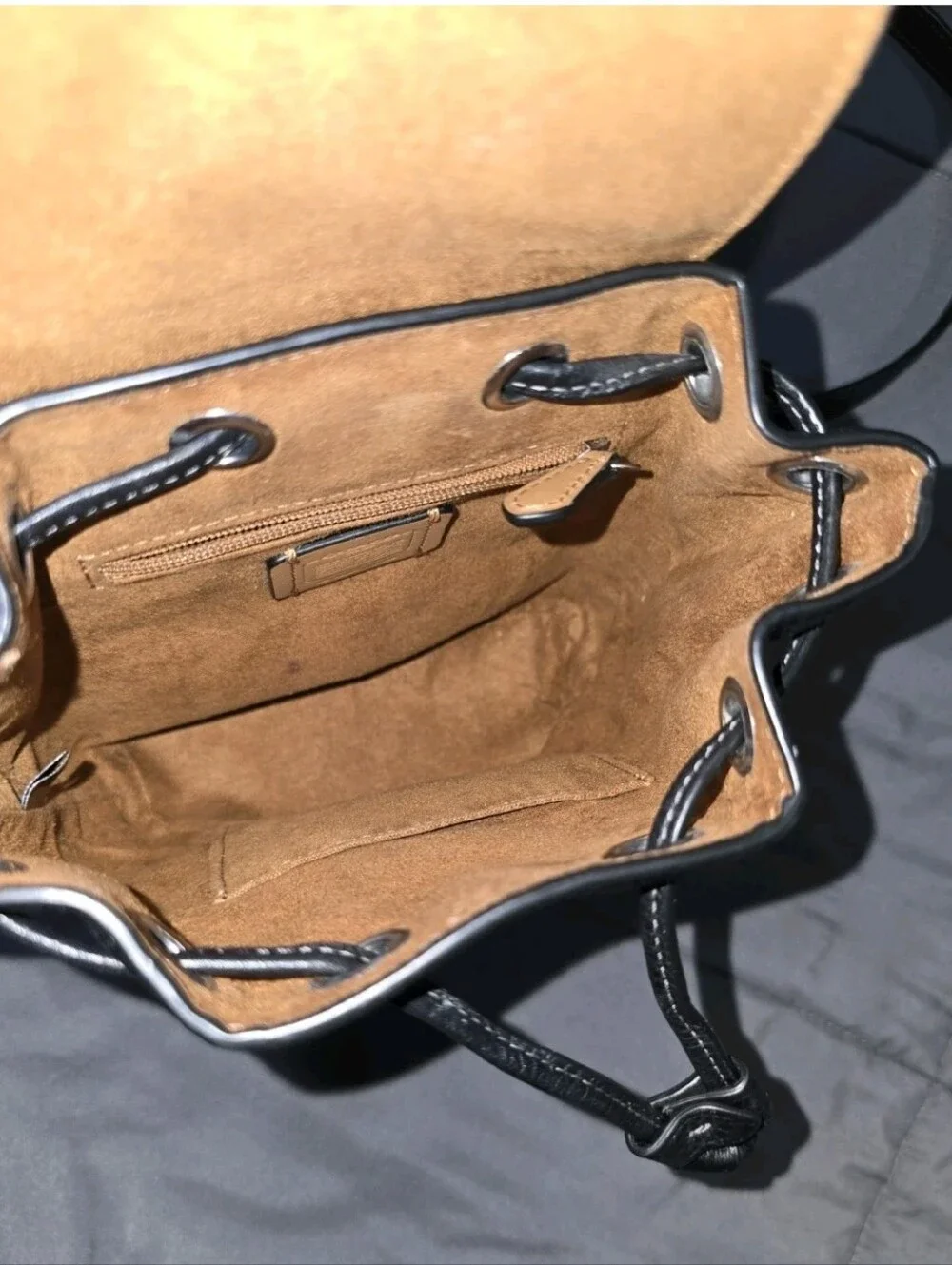 COACH Amelia Leather Convertible  Mini Backpack 2 Way Black